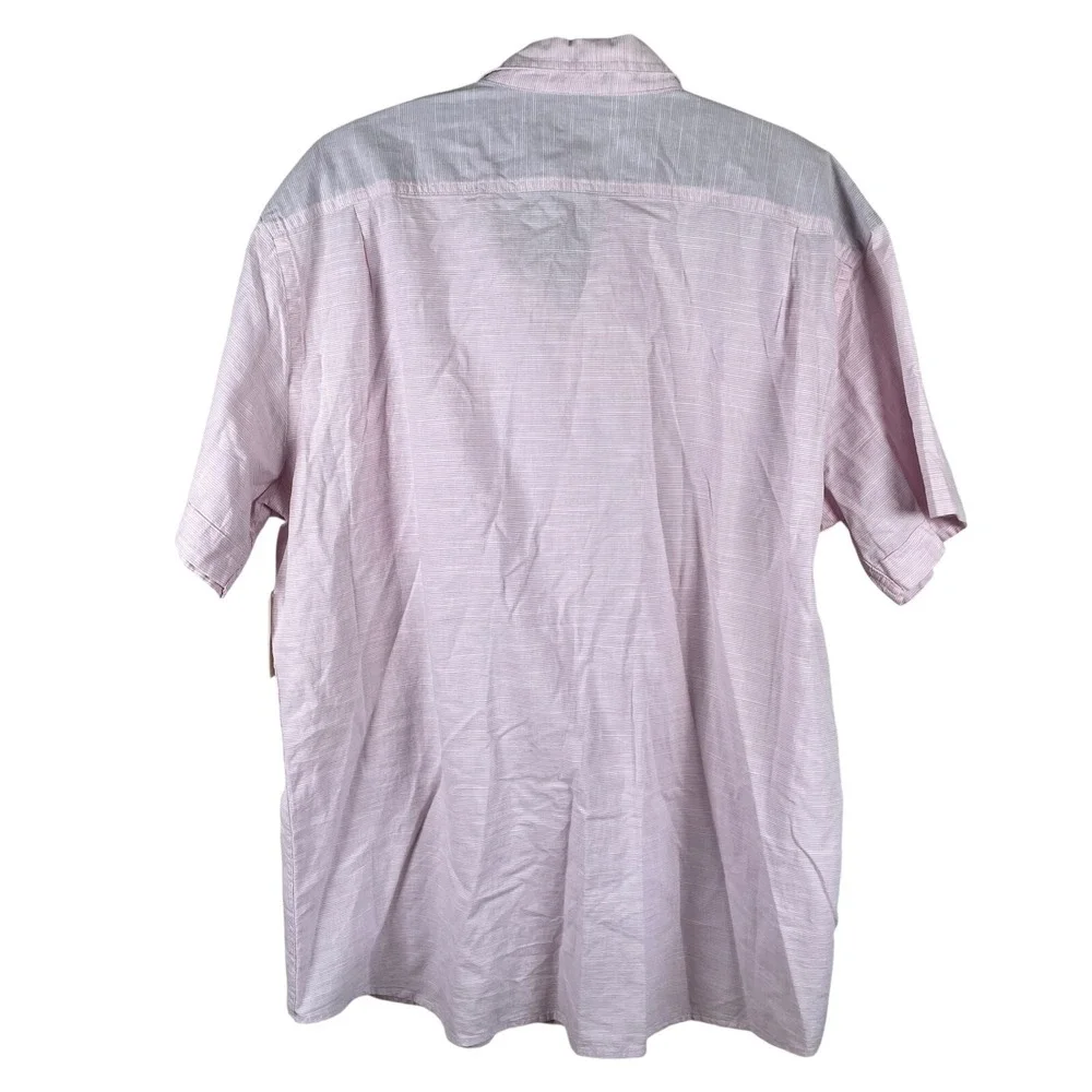 NEW Izod Saltwater Mens Dockside Chambray Button‎ Down Shirt 2XL Pink Nectar $60